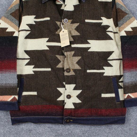 Remu Apparel Jacket Men Small Peguche Wool Aztec Geometric Warm Cozy Western - Picture 8 of 15